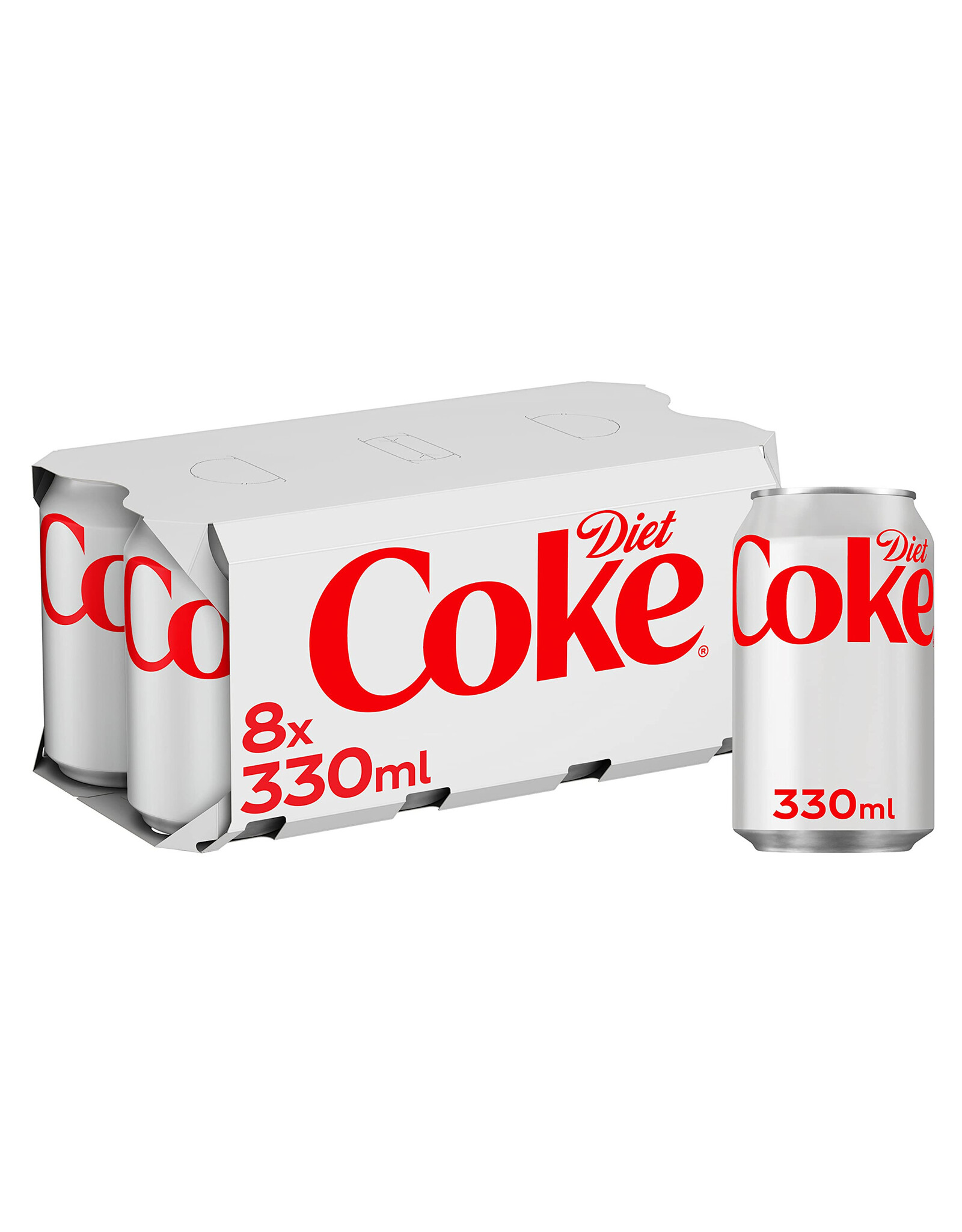 Coca Cola Diet 8 Pack 330ml (British)