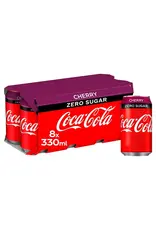 Coca Cola Zero Cherry 8 Pack 330ml (British)