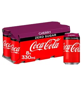 Coca Cola Zero Cherry 8 Pack 330ml (British)