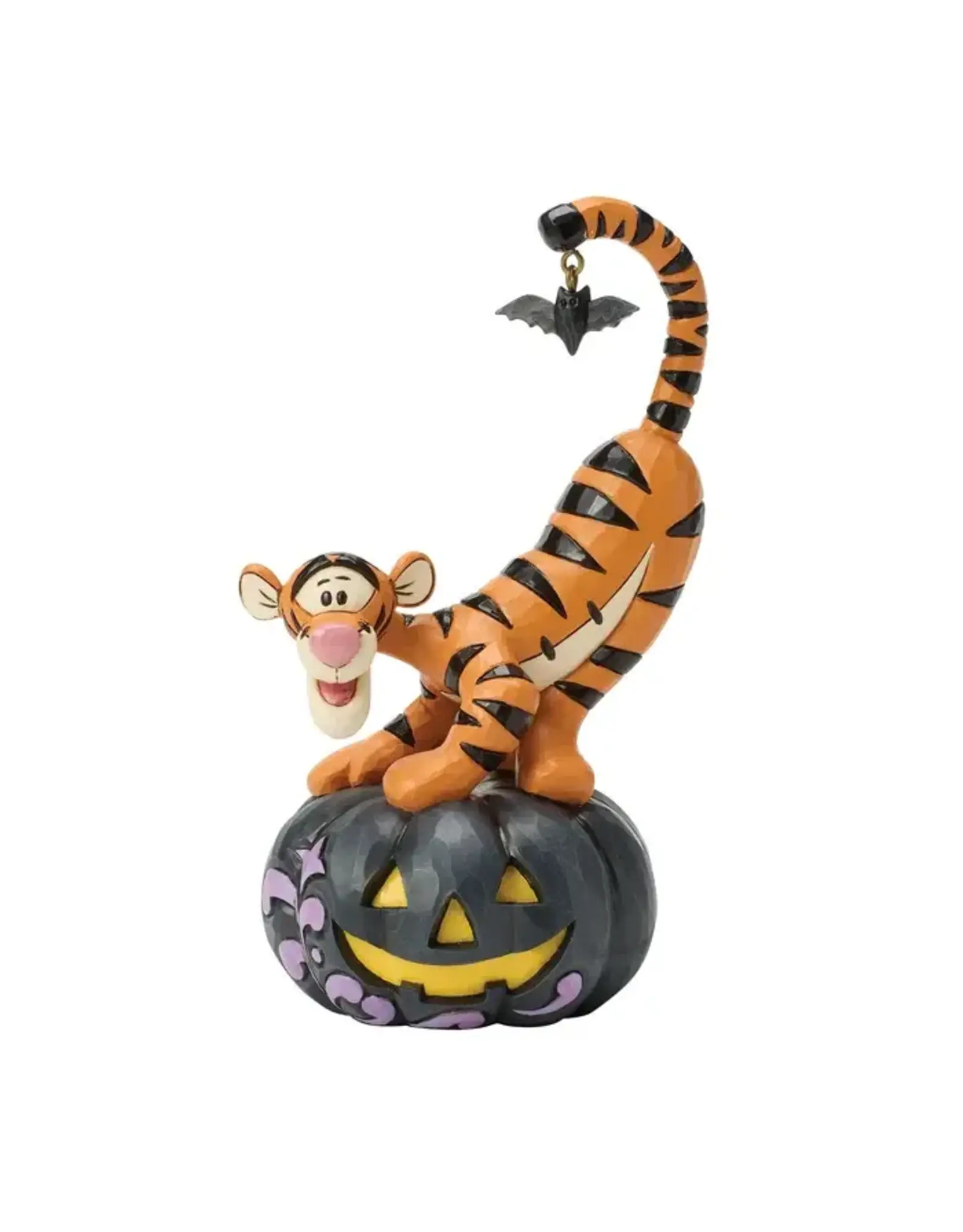 Tigger on Black Jack-o-Lantern Figure