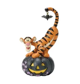 Tigger on Black Jack-o-Lantern Figure