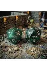 F#ck/Yeah D20 Resin Dice Set - Green