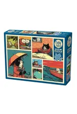 Cobble Hill Cats Chillin with Books 500pc