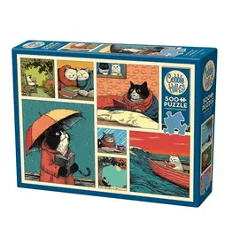 Cobble Hill Cats Chillin with Books 500pc
