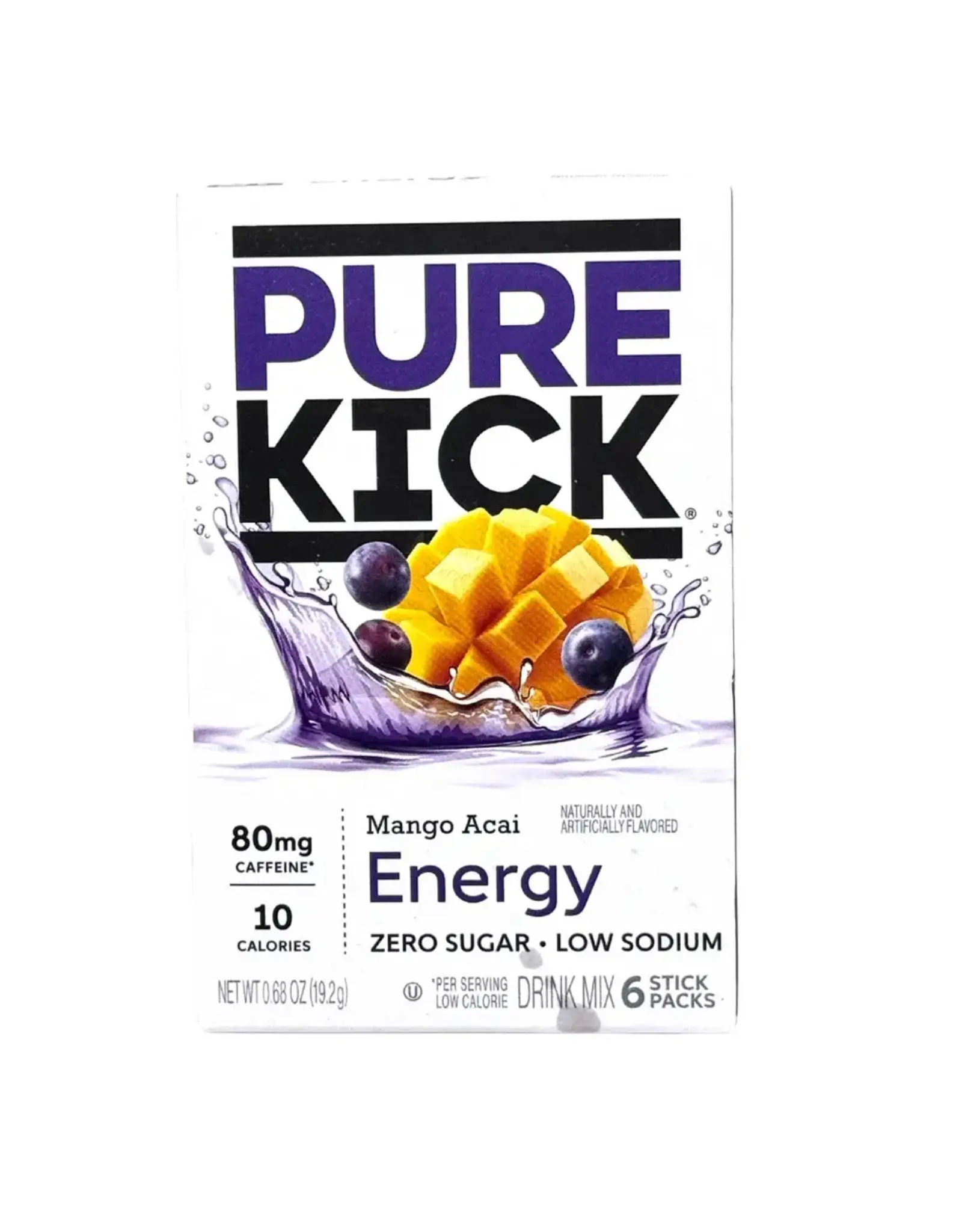 Pure Kick Mango Acai Energy Drink Mix 6ct Singles to Go