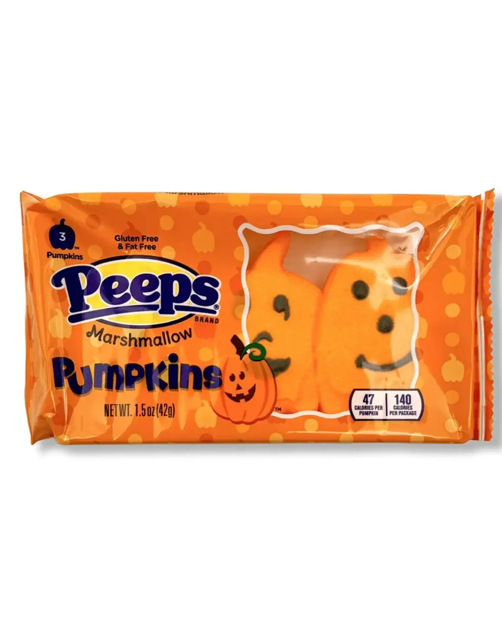 Peeps Marshmallow Pumpkins Three Pack Halloween 1.5oz