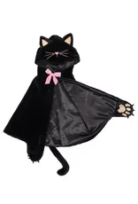 Great Pretenders Cat Cuddle Cape, Black, Size 4-6