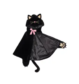 Great Pretenders Cat Cuddle Cape, Black, Size 4-6