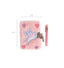Great Pretenders Amazing Alicorn Mini Furry Journal Lock & Pen
