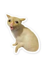 Coughing Cat Sticker