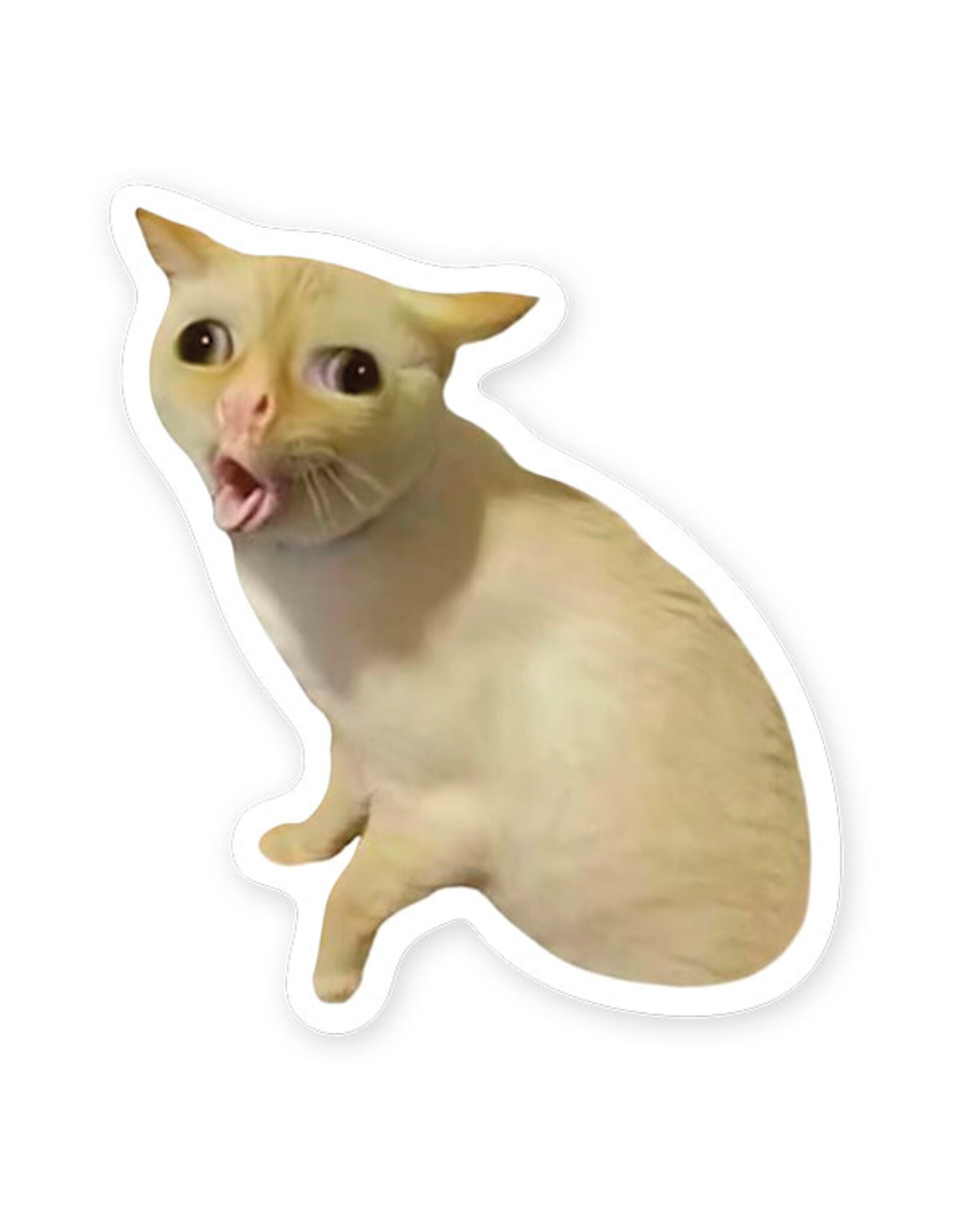 Coughing Cat Sticker