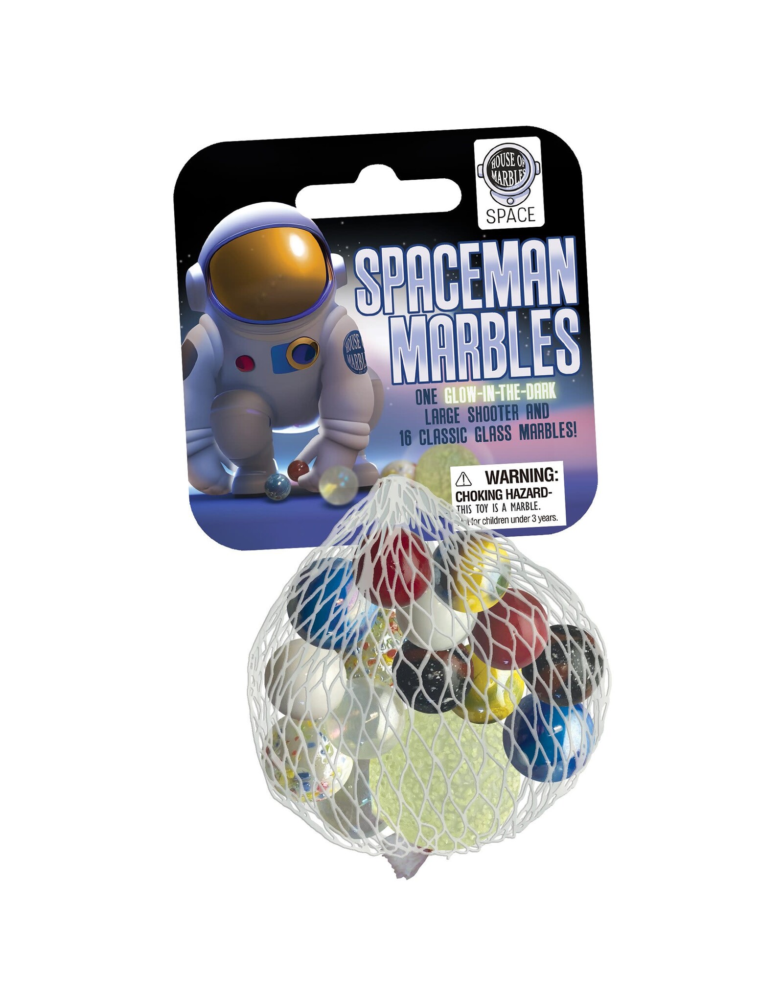 House of Marbles Spaceman Net Bag of Marbles