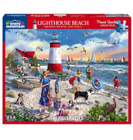 White Mountain Puzzles Lighthouse Beach 500pc