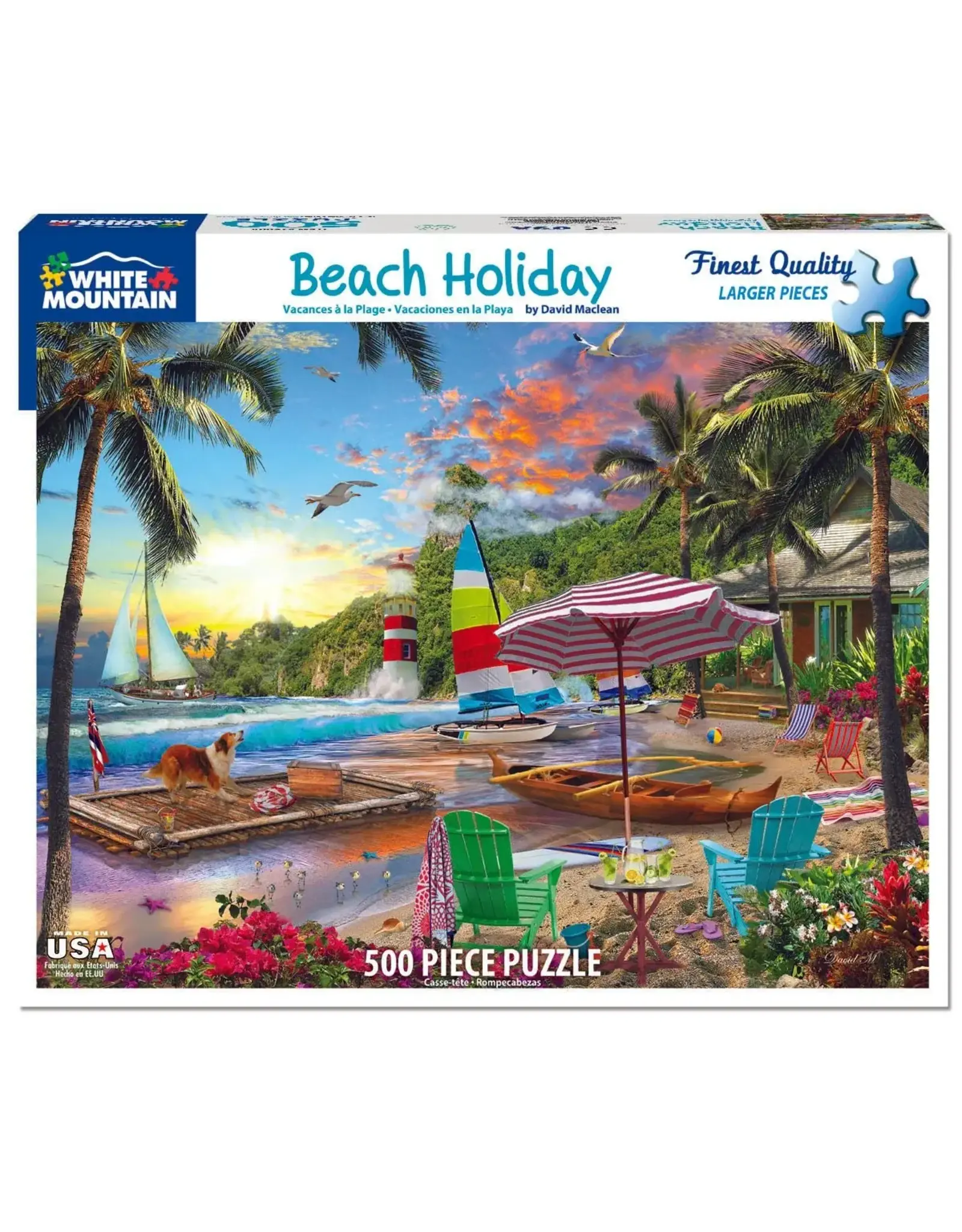 White Mountain Puzzles Beach Holiday 500pc