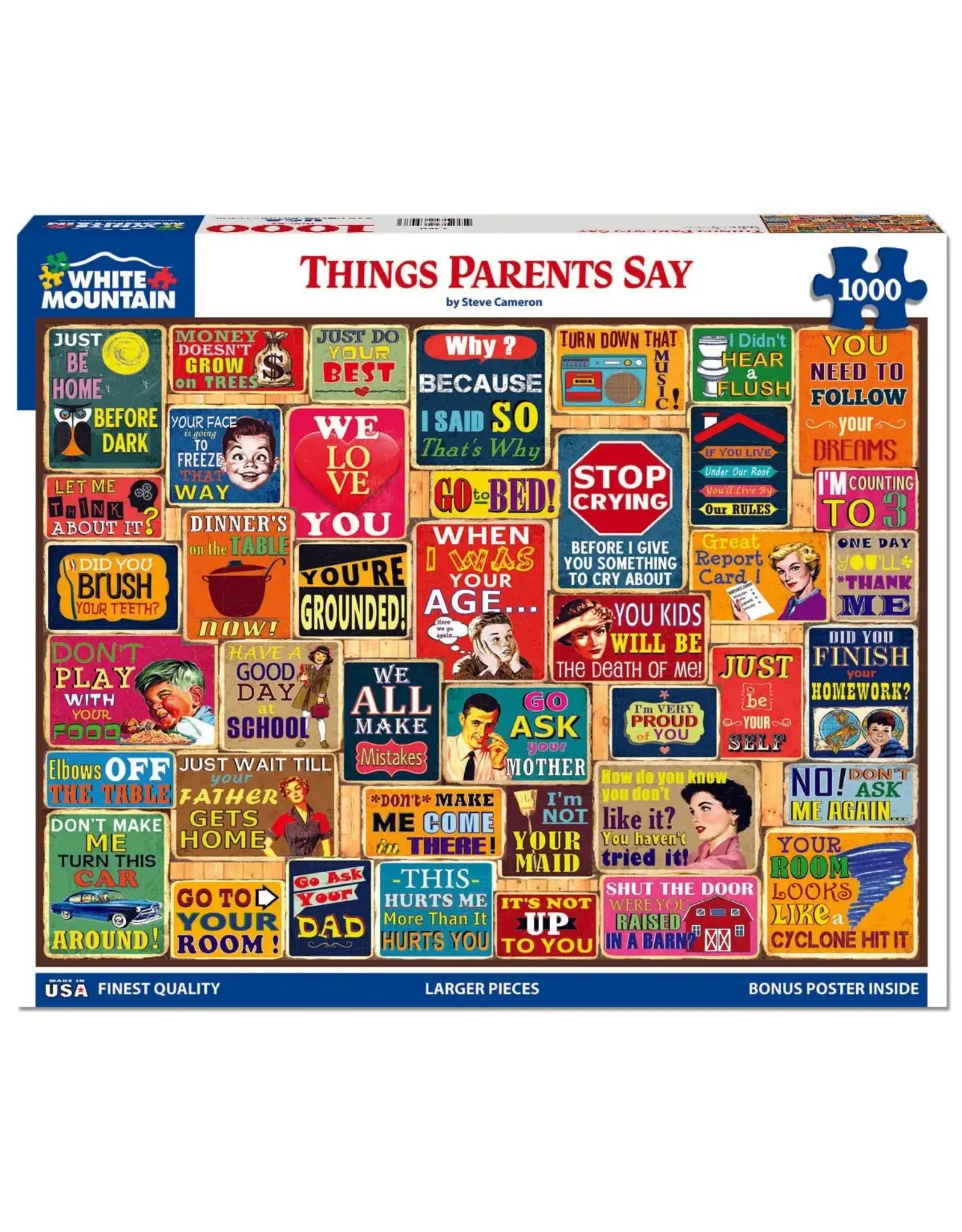 White Mountain Puzzles Things Parents Say 1000pc
