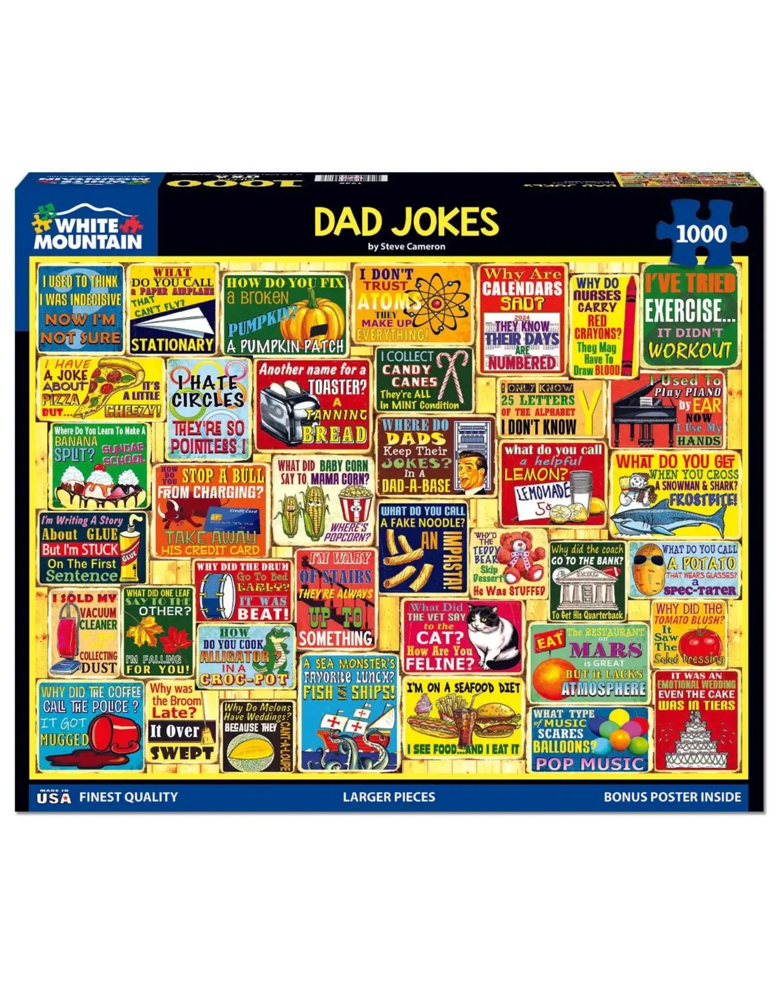 White Mountain Puzzles Dad Jokes 1000pc