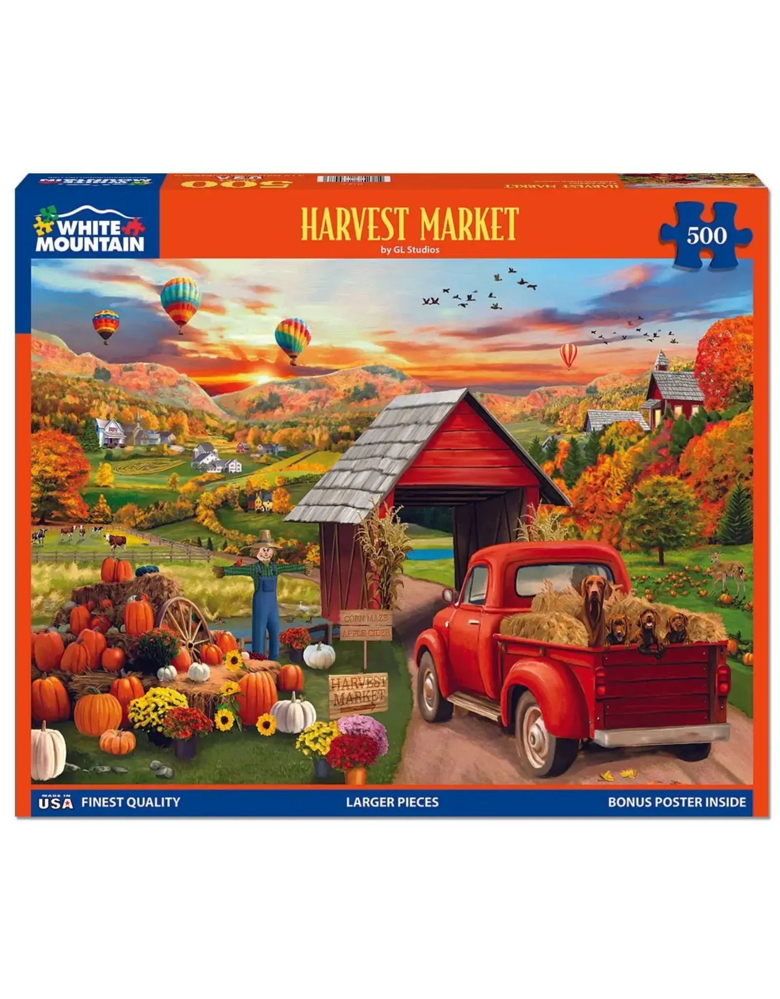 White Mountain Puzzles Harvest Market 500pc