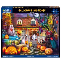 White Mountain Puzzles Halloween Dog House 1000pc