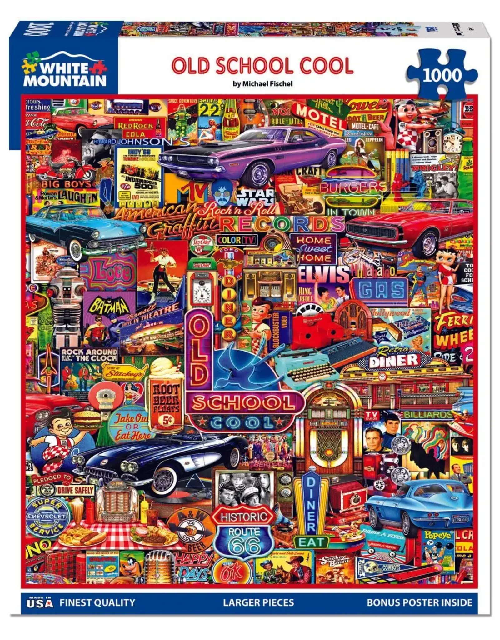 White Mountain Puzzles Old School Cool 1000pc