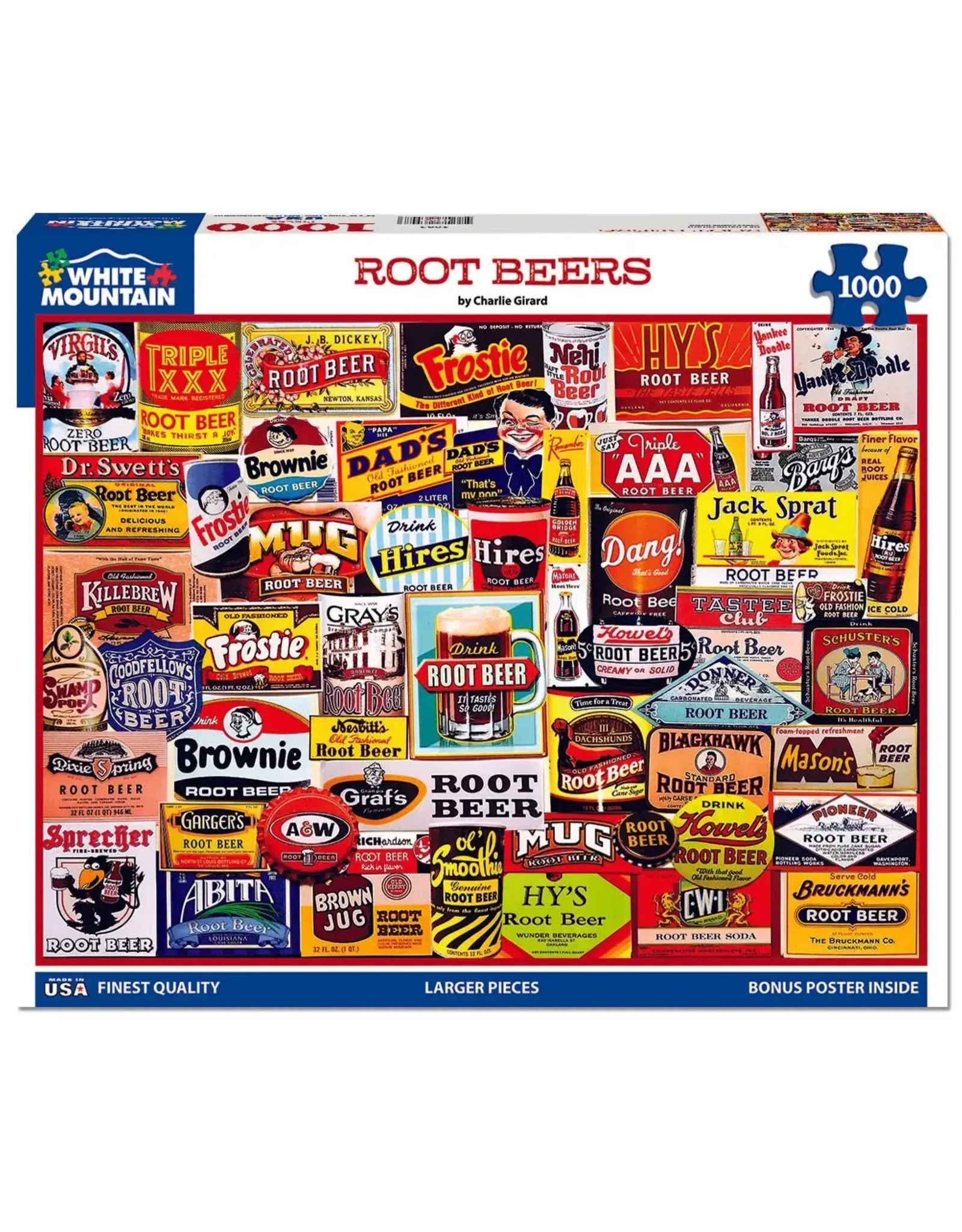White Mountain Puzzles Root Beers 1000pc