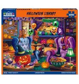 White Mountain Puzzles Halloween Library 1000pc