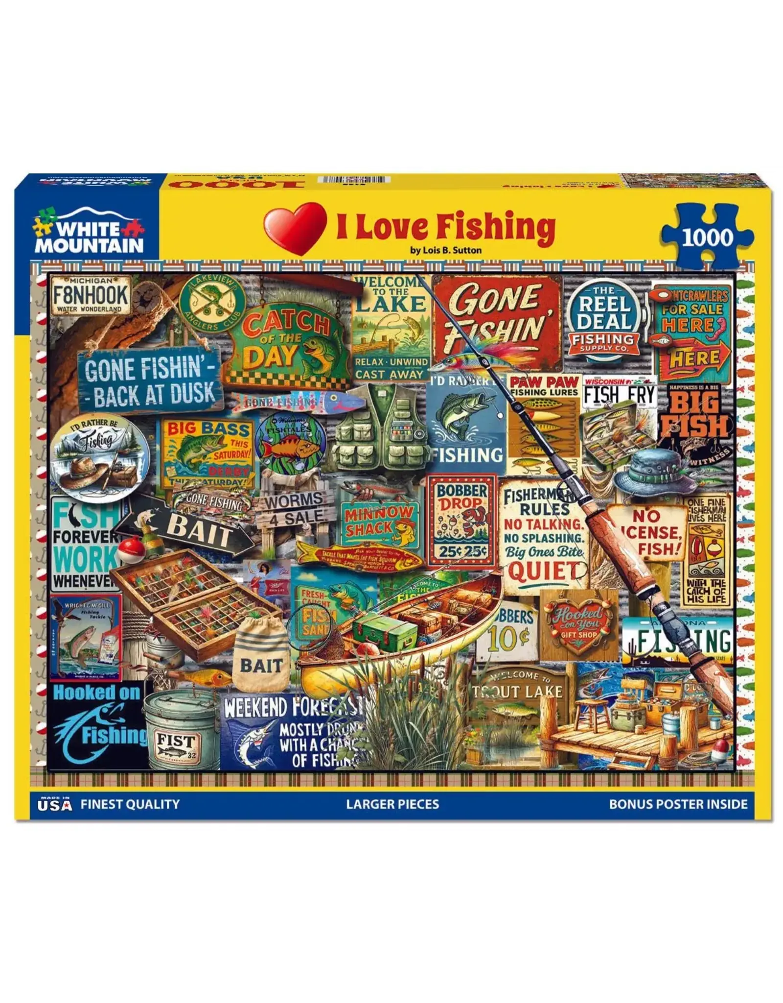 White Mountain Puzzles I Love Fishing 1000pc