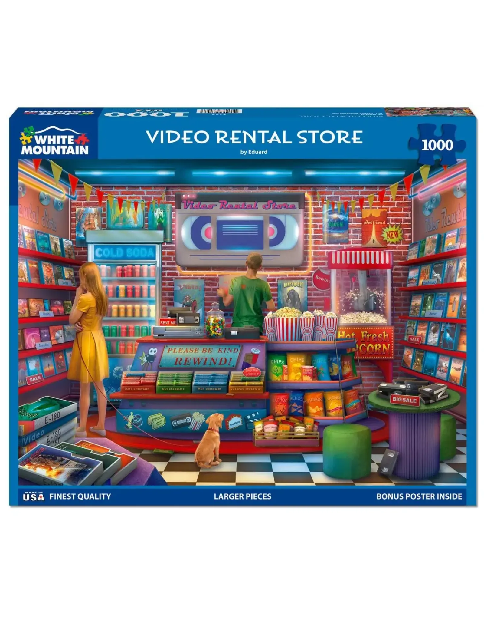 White Mountain Puzzles Video Rental Store 1000pc