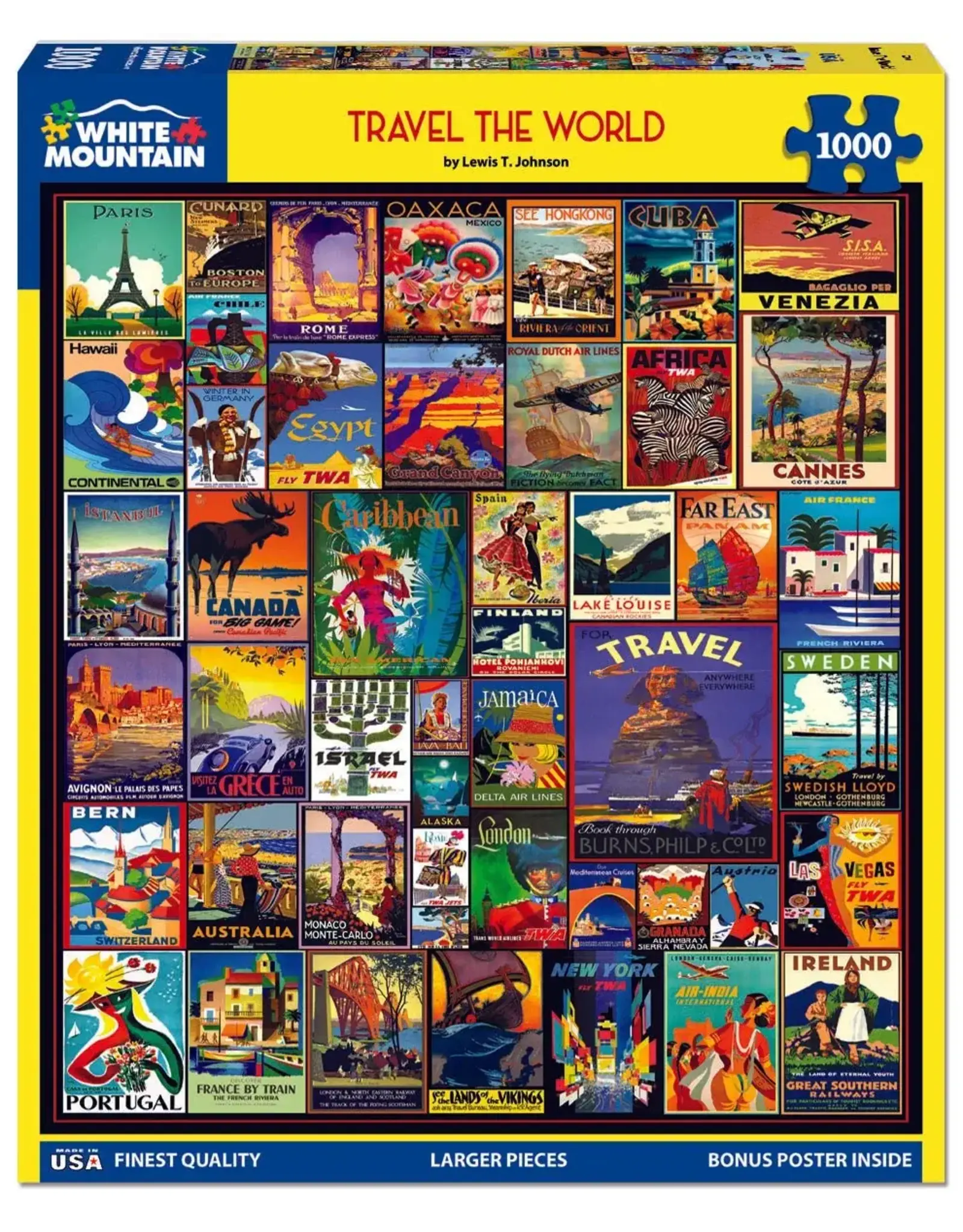 White Mountain Puzzles Travel The World 1000pc