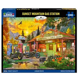 White Mountain Puzzles Sunset Mountain Gas Station 1000pc