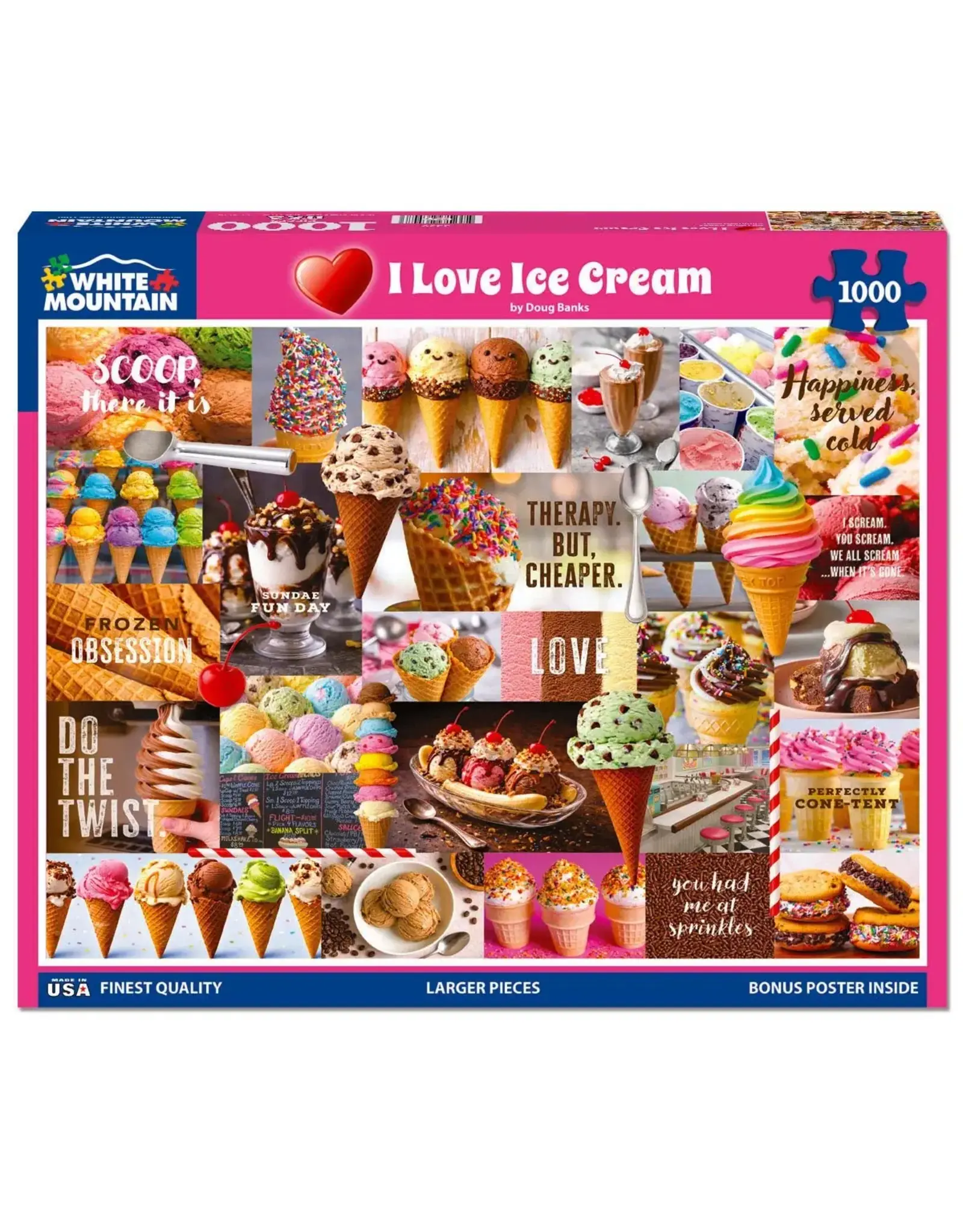 White Mountain Puzzles I Love Ice Cream 1000pc