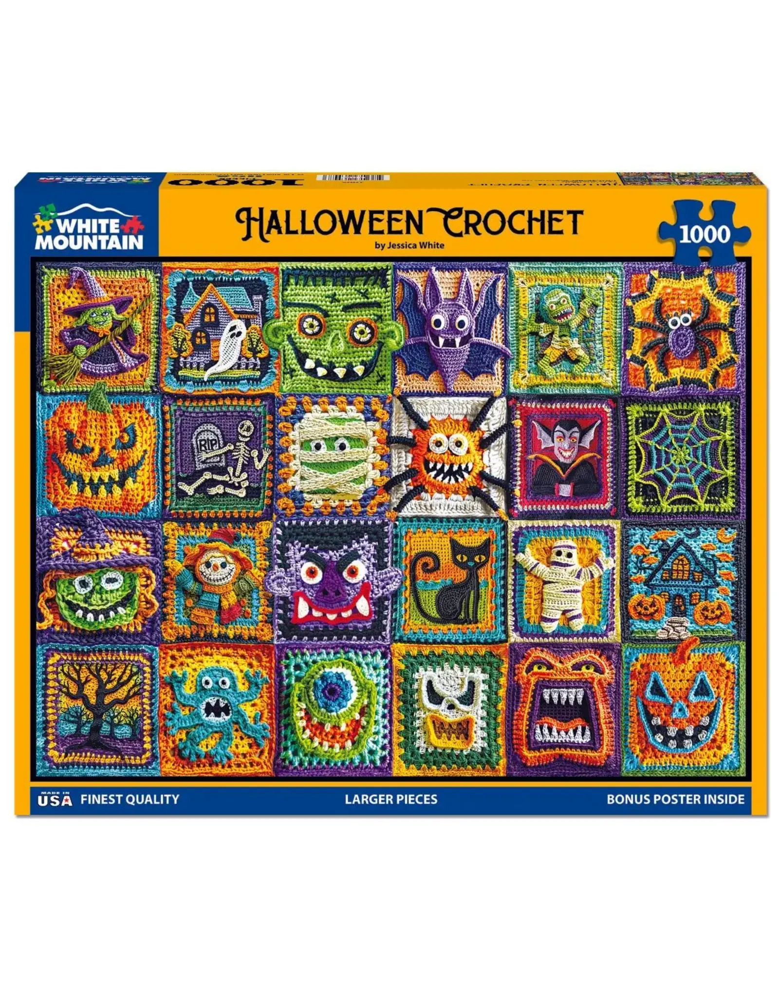 White Mountain Puzzles Halloween Crochet 1000pc