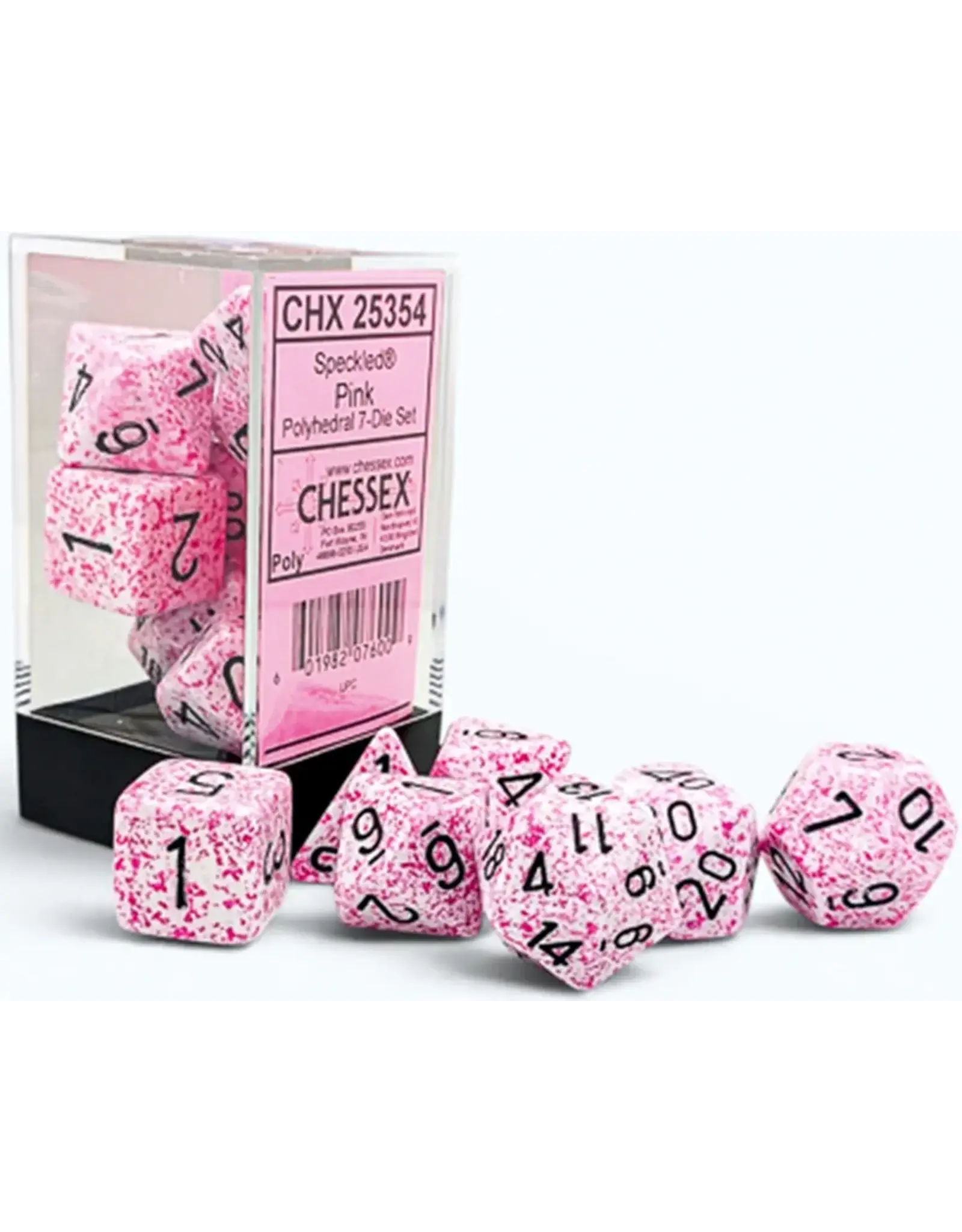 Speckled - Pink Polyhedral 7-Die Set