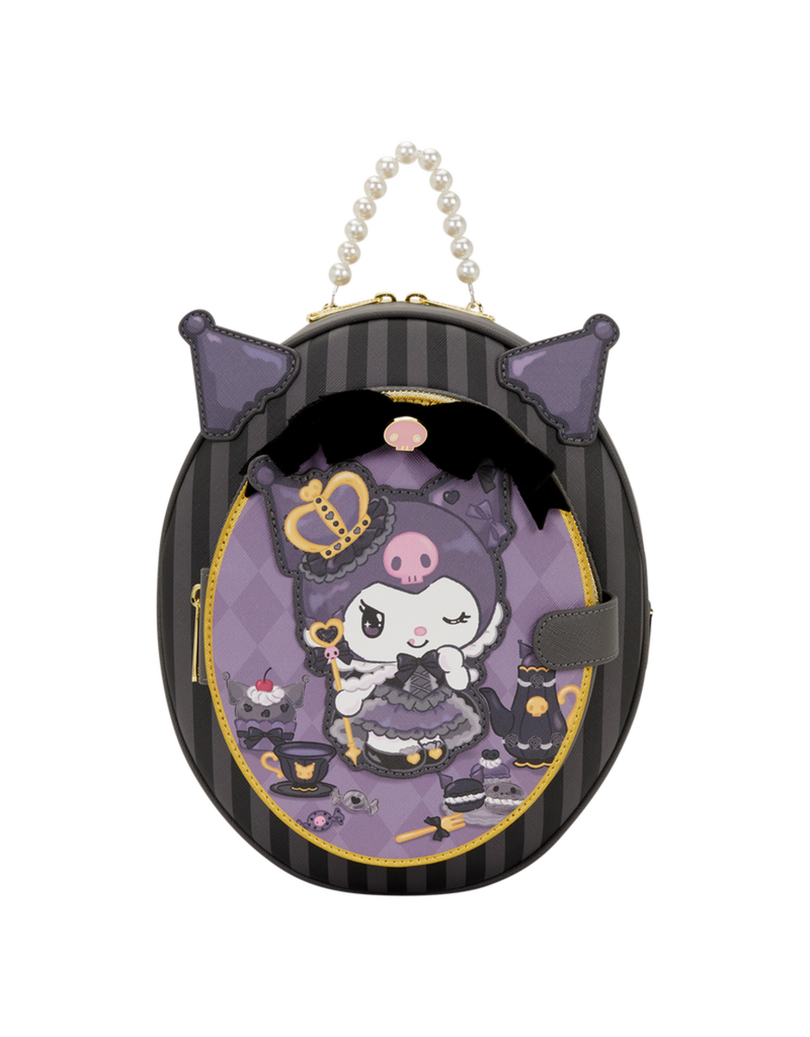 Loungefly Sanrio Kuromi 20th Anniversary Cameo Mini Backpack