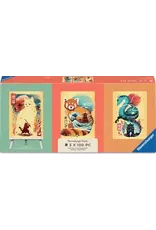 Ravensburger Ukiyo-E Cat Warrior, Red Panda & Dragon 3x100pc