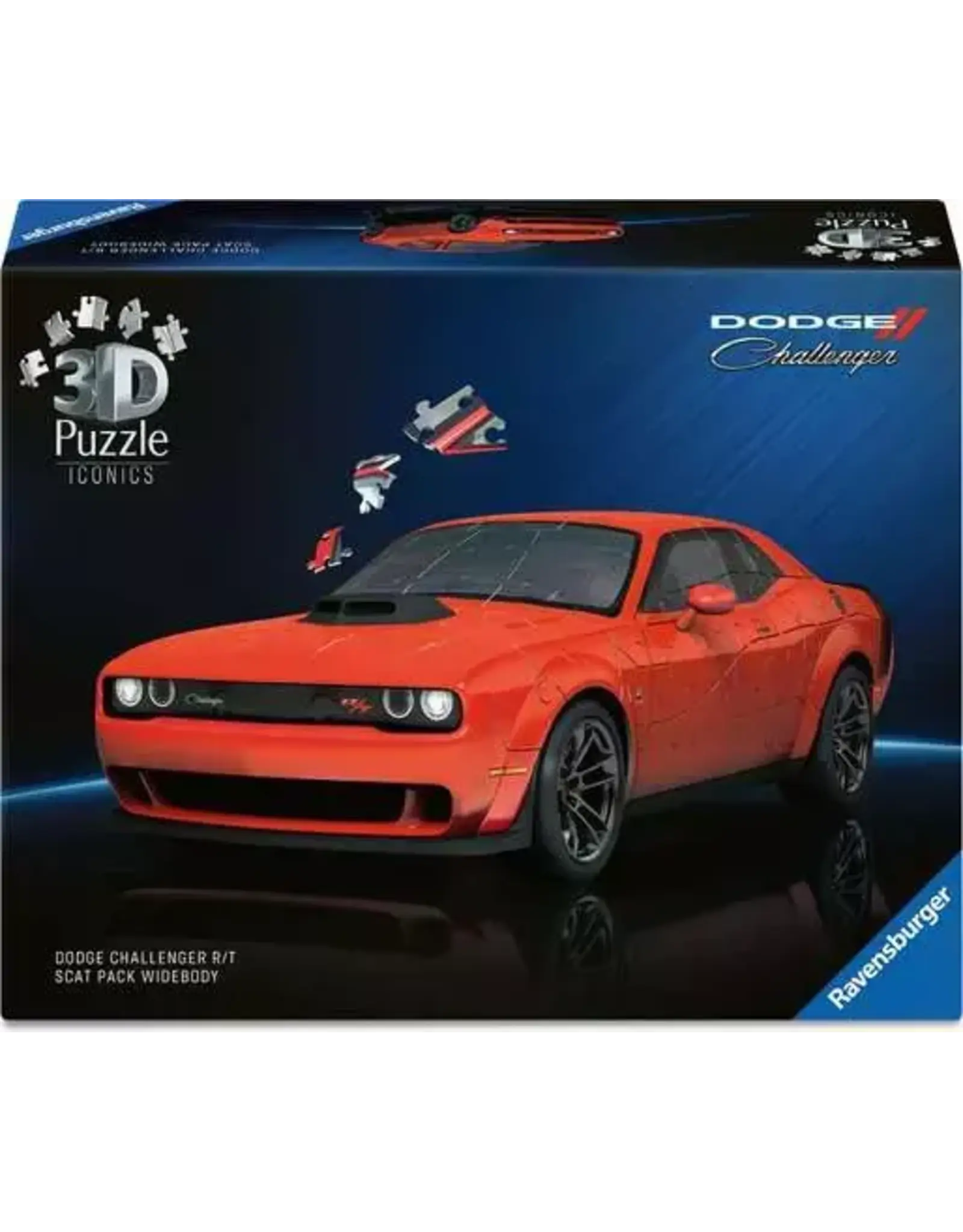 Ravensburger Iconics: 3D Dodge Challenger R/T Scat Pack Widebody 108pc