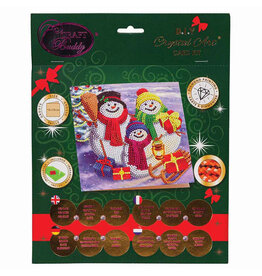 D.I.Y Crystal Art Kit Crystal Art Card Kit - Snowman Family Fun