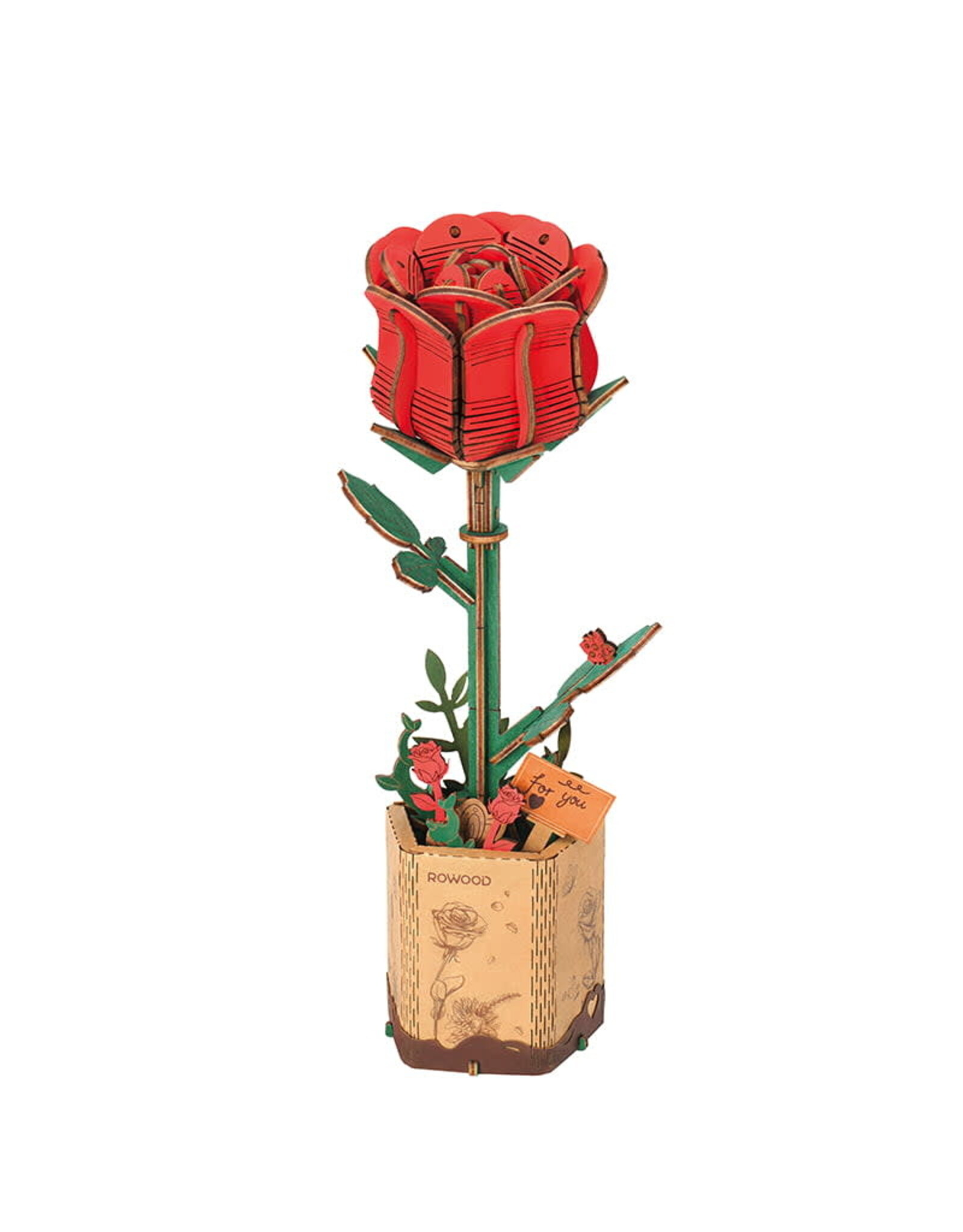 Robotime DYI Red Rose