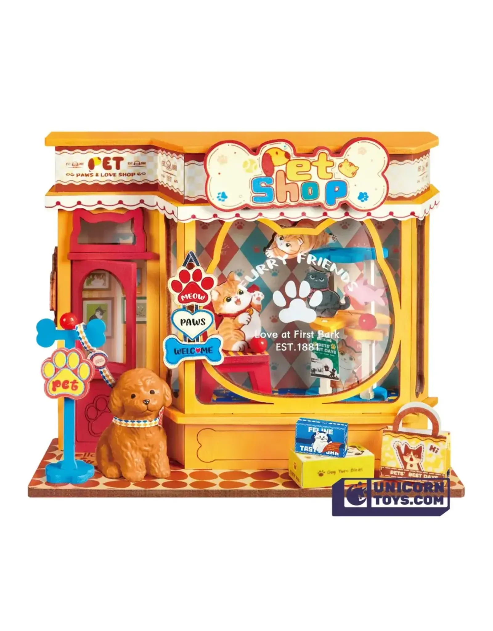 Robotime DIY Pawfect Pet Shop Mini Store