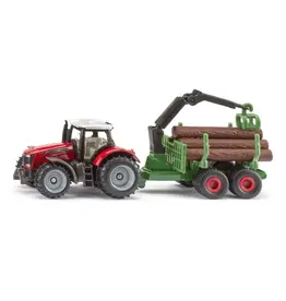 Siku Siku Massey Ferguson with Forestry Trailer