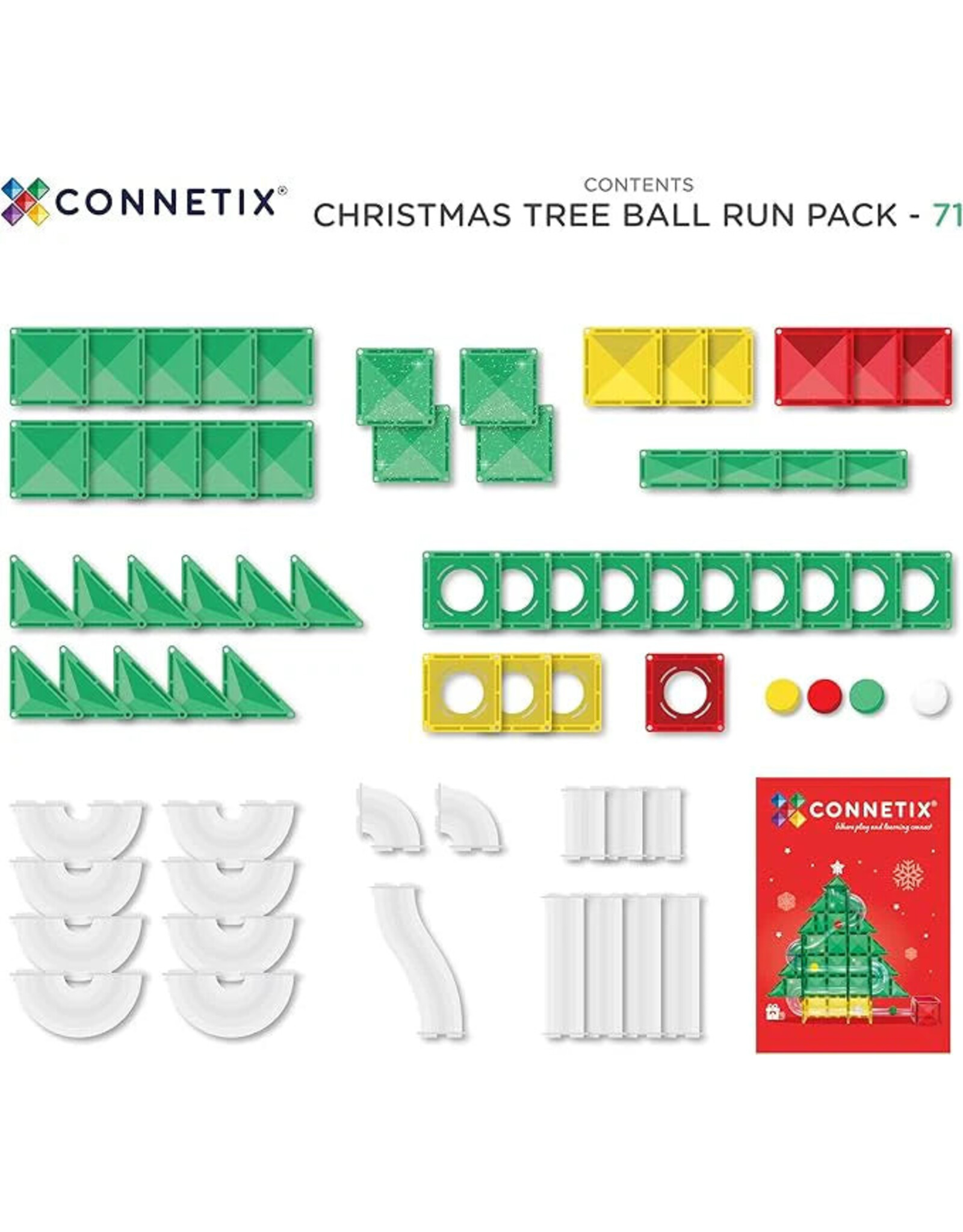 Connetix Connetix Special Edition Christmas Tree Ball Run 71pc