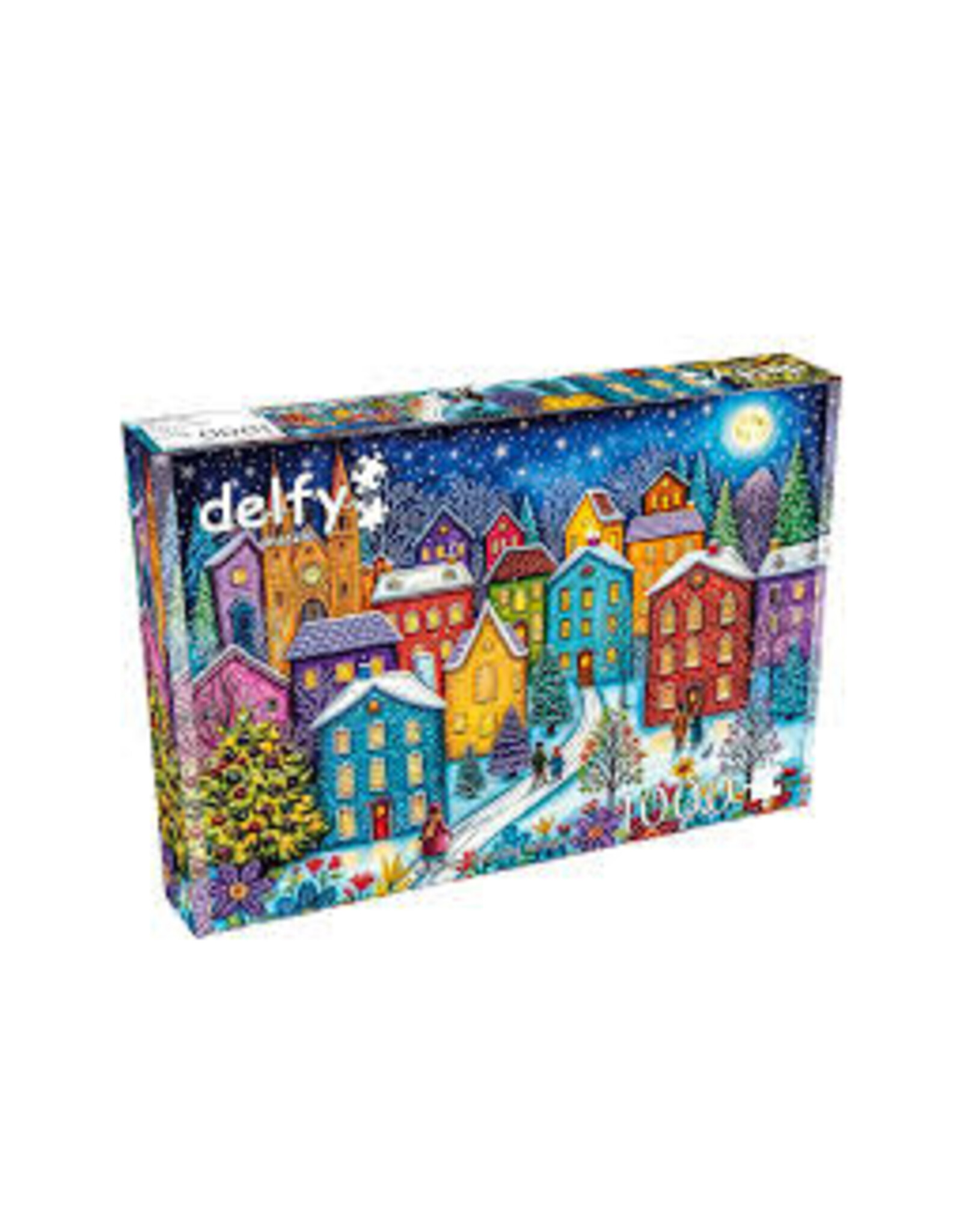 Delfy Snowy Evening Village 1000pc