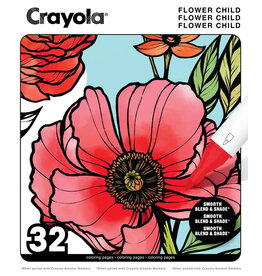 Crayola Flower Child 32 Pages Adult Colouring Book