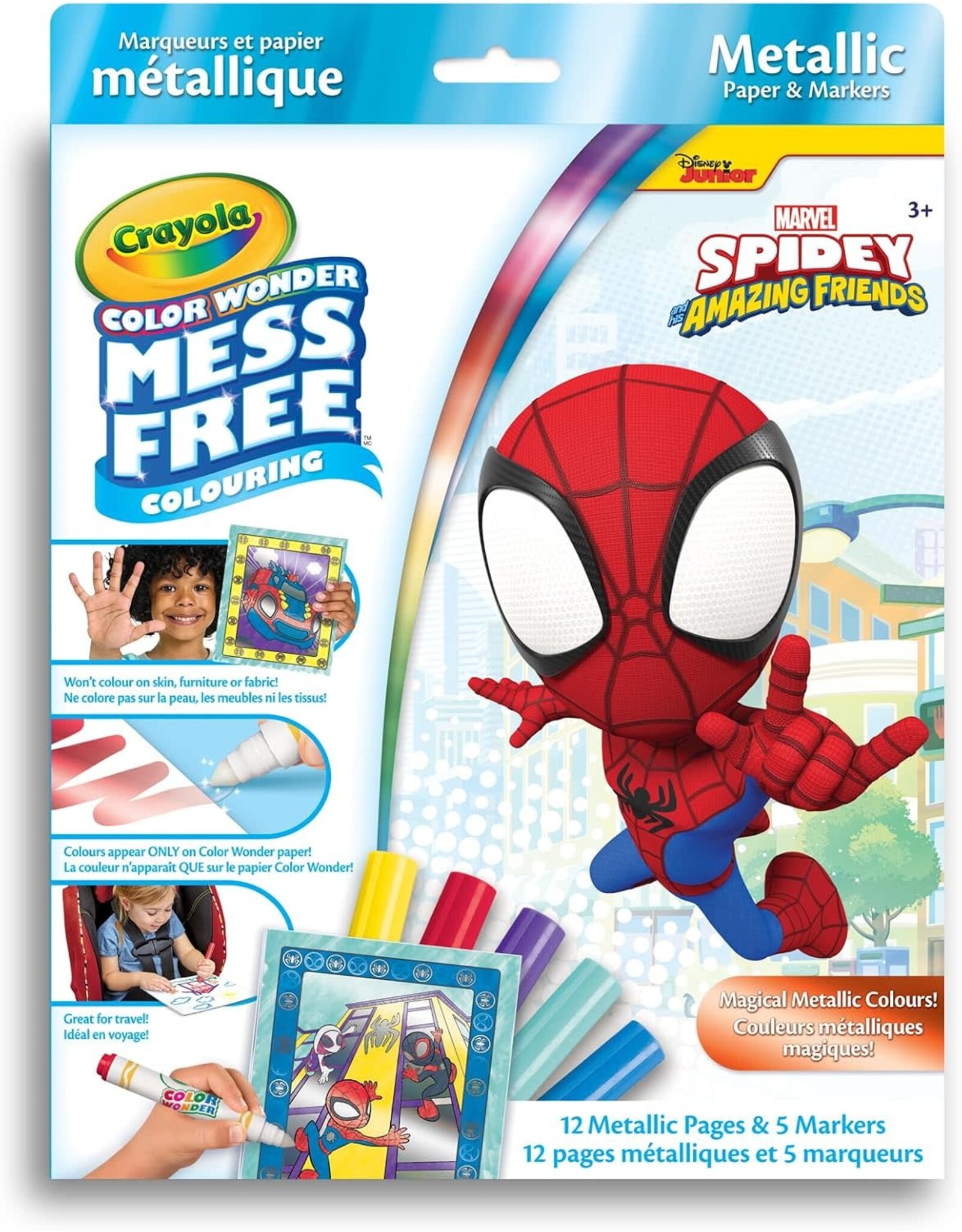 Crayola Crayola Spidey & Friends Color Wonder Mess-Free Metallic Paper & Markers Kit