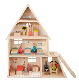 Moulin Roty Grande Famille - Doll House with Furniture
