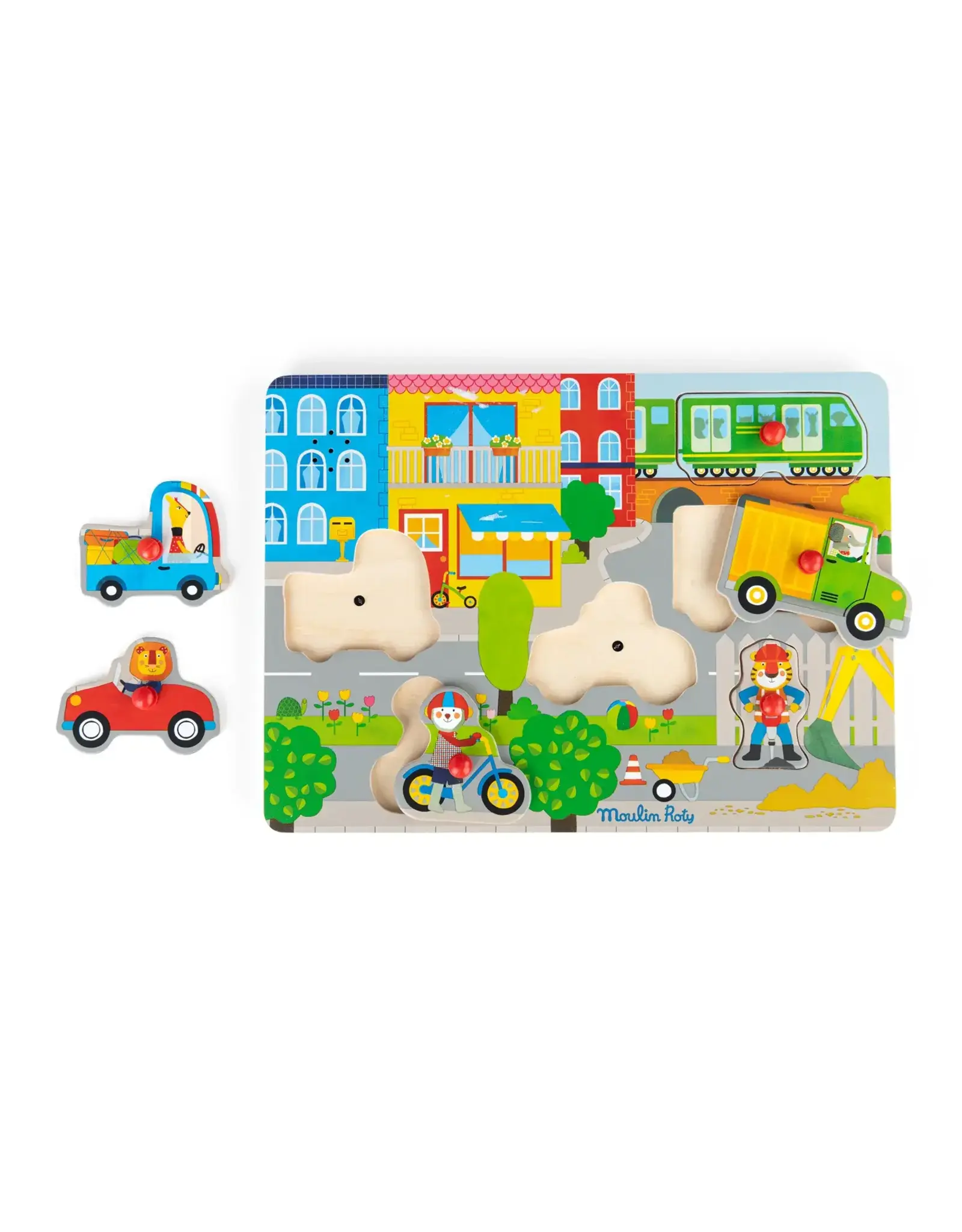 Moulin Roty Wooden Sound Puzzle City