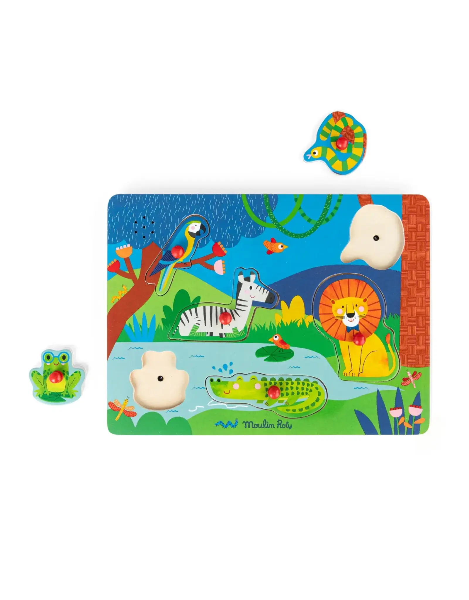 Moulin Roty Wooden Sound Puzzle Animals