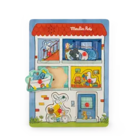 Moulin Roty Puce & Pilou - Wooden Sound Puzzle