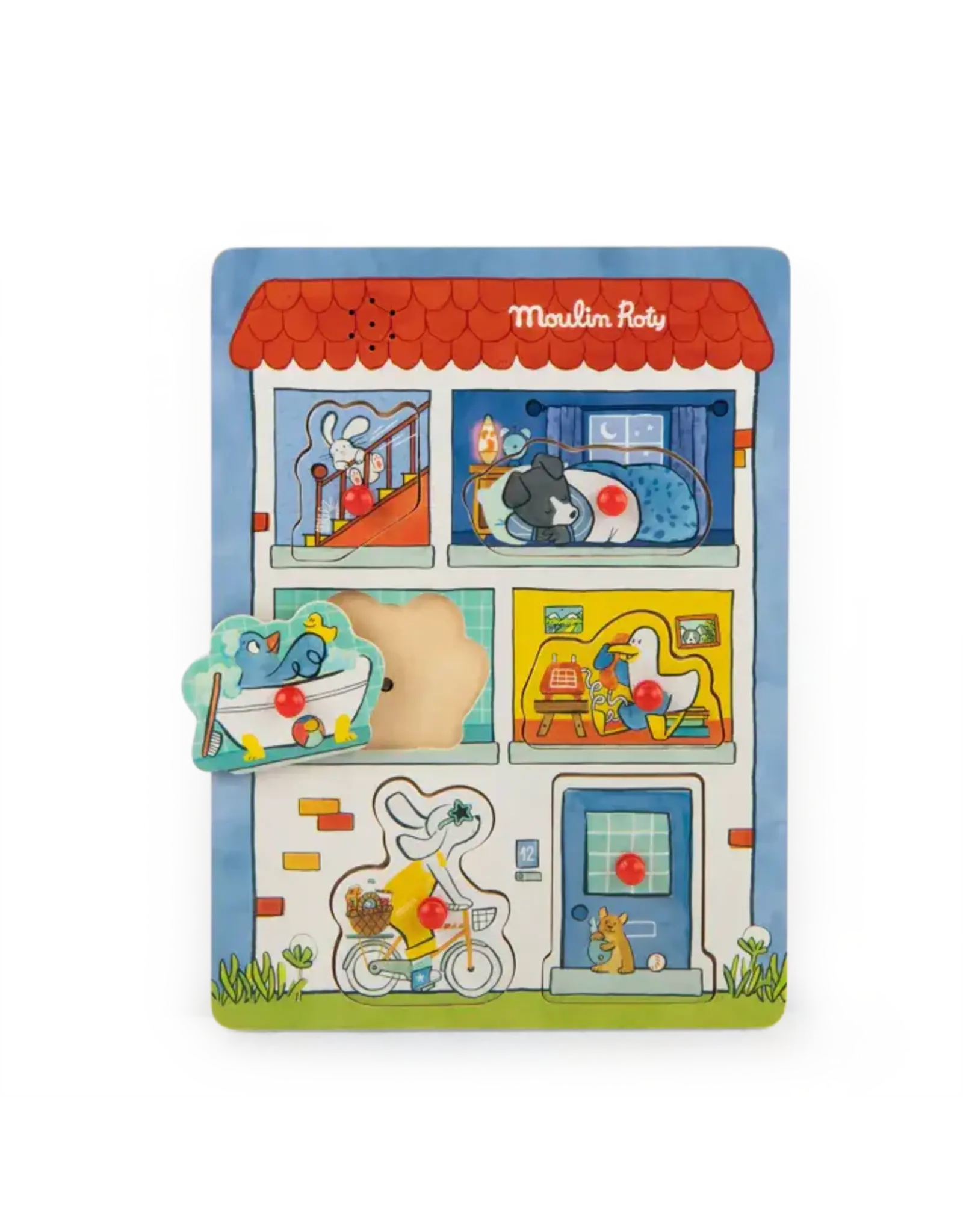 Moulin Roty Puce & Pilou - Wooden Sound Puzzle