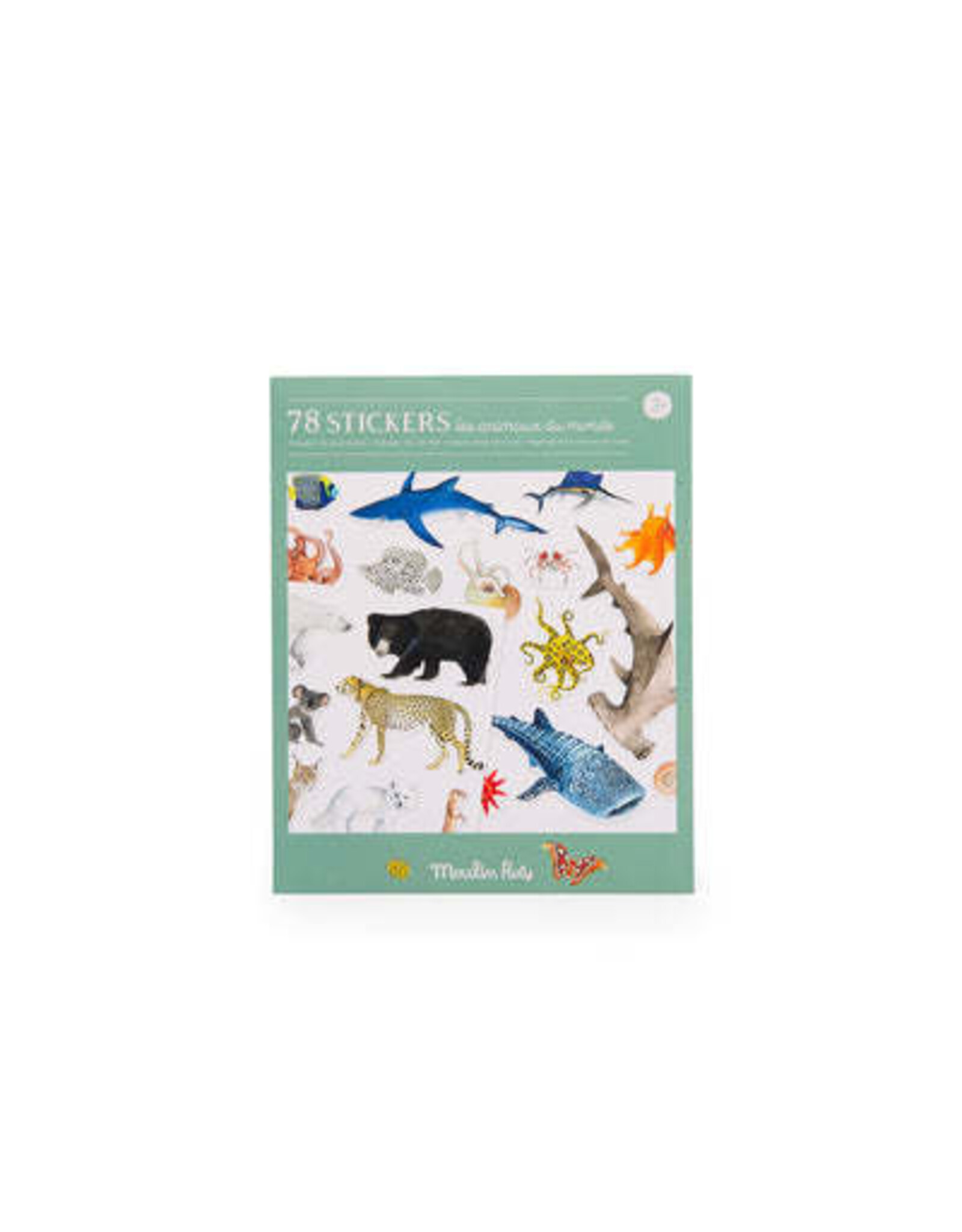 Moulin Roty 78 Animal Stickers Pack