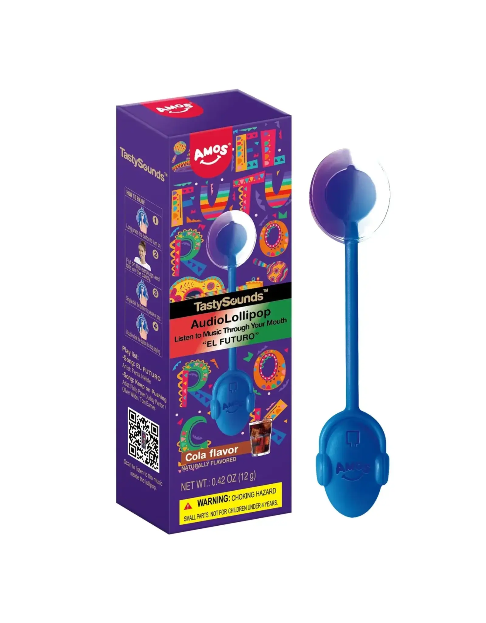 Amos TastySounds Music Audio Lollipop Cola